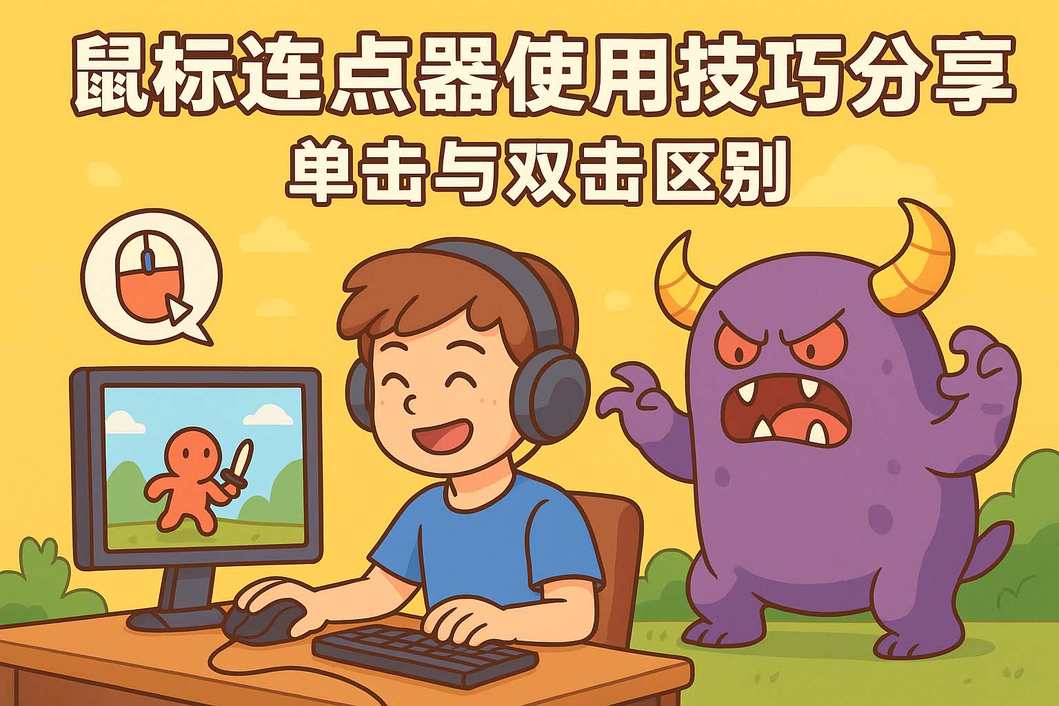 鼠标连点器使用技巧分享-单击与双击区别
