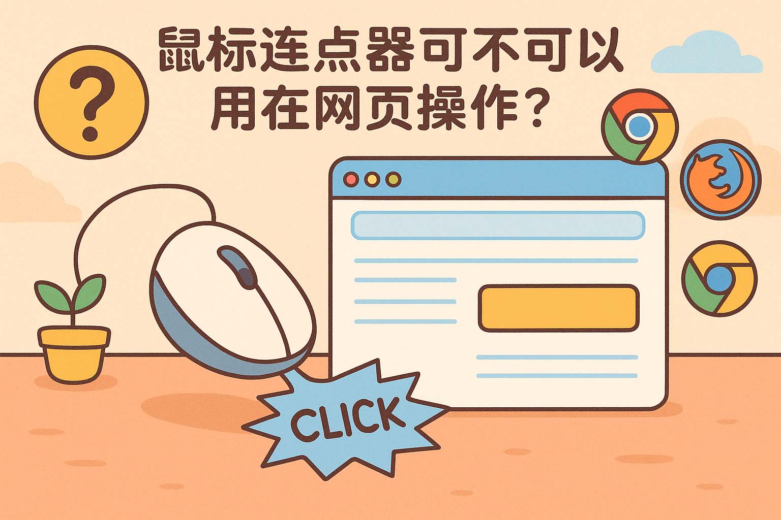 鼠标连点器可不可以用在网页操作?