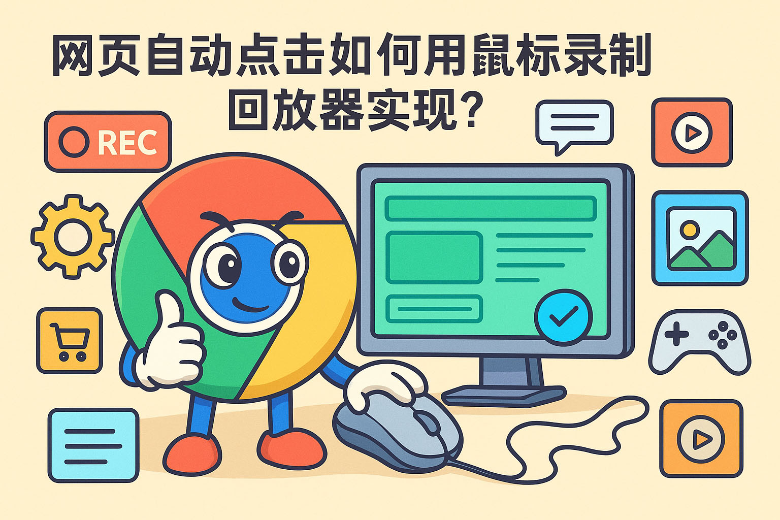 网页自动点击如何用鼠标录制回放器实现?