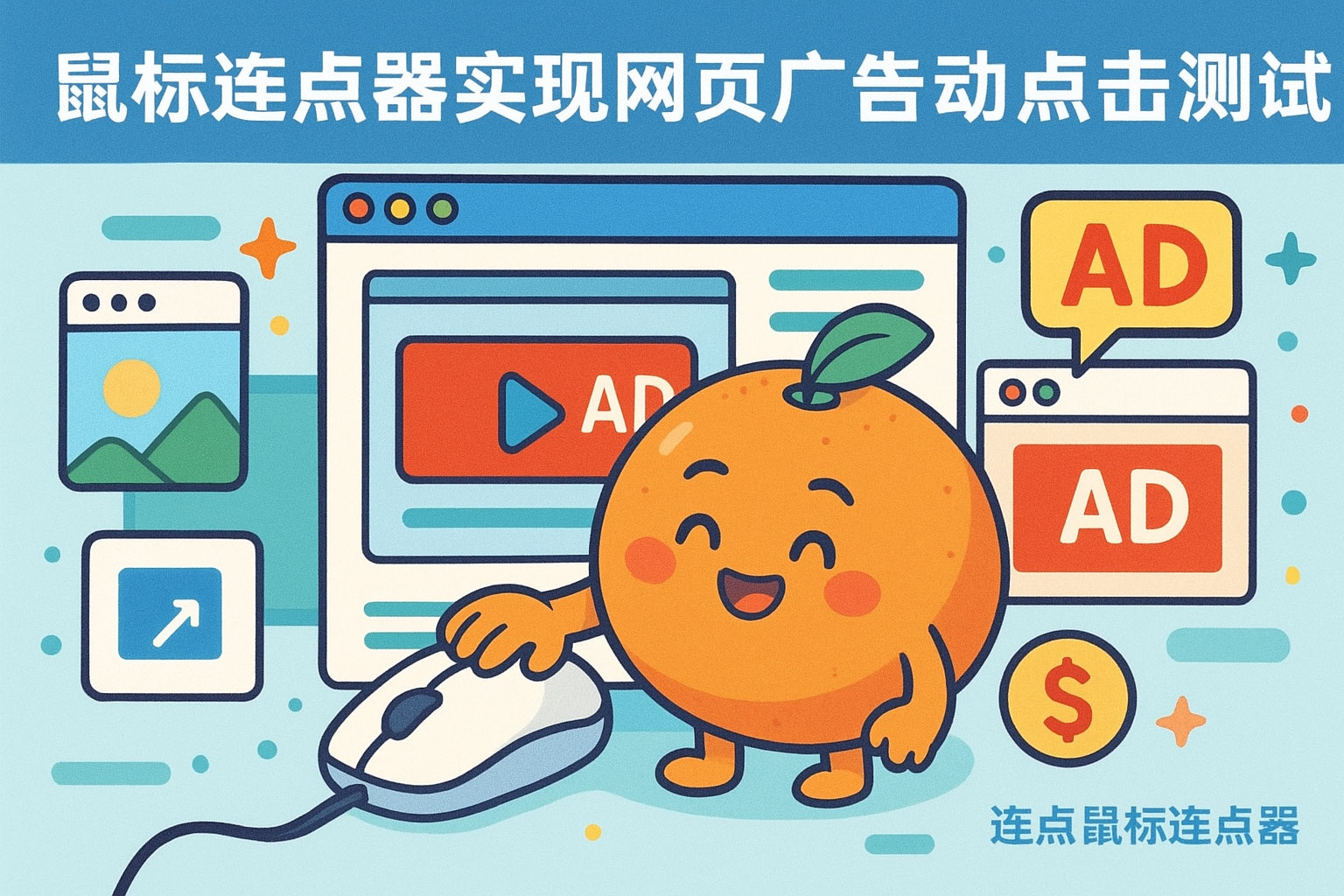 鼠标连点器实现网页广告自动点击测试