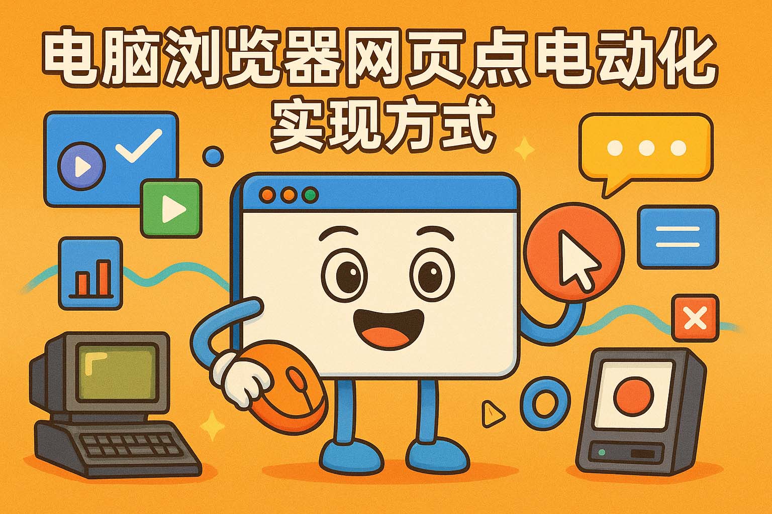 电脑浏览器网页点击自动化实现方式