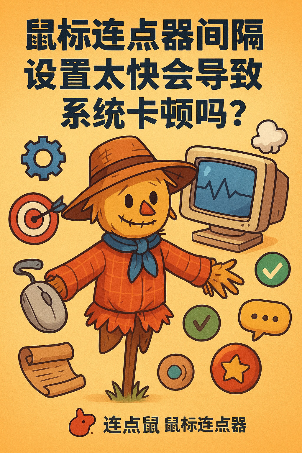 鼠标连点器间隔设置太快会导致系统卡顿吗?