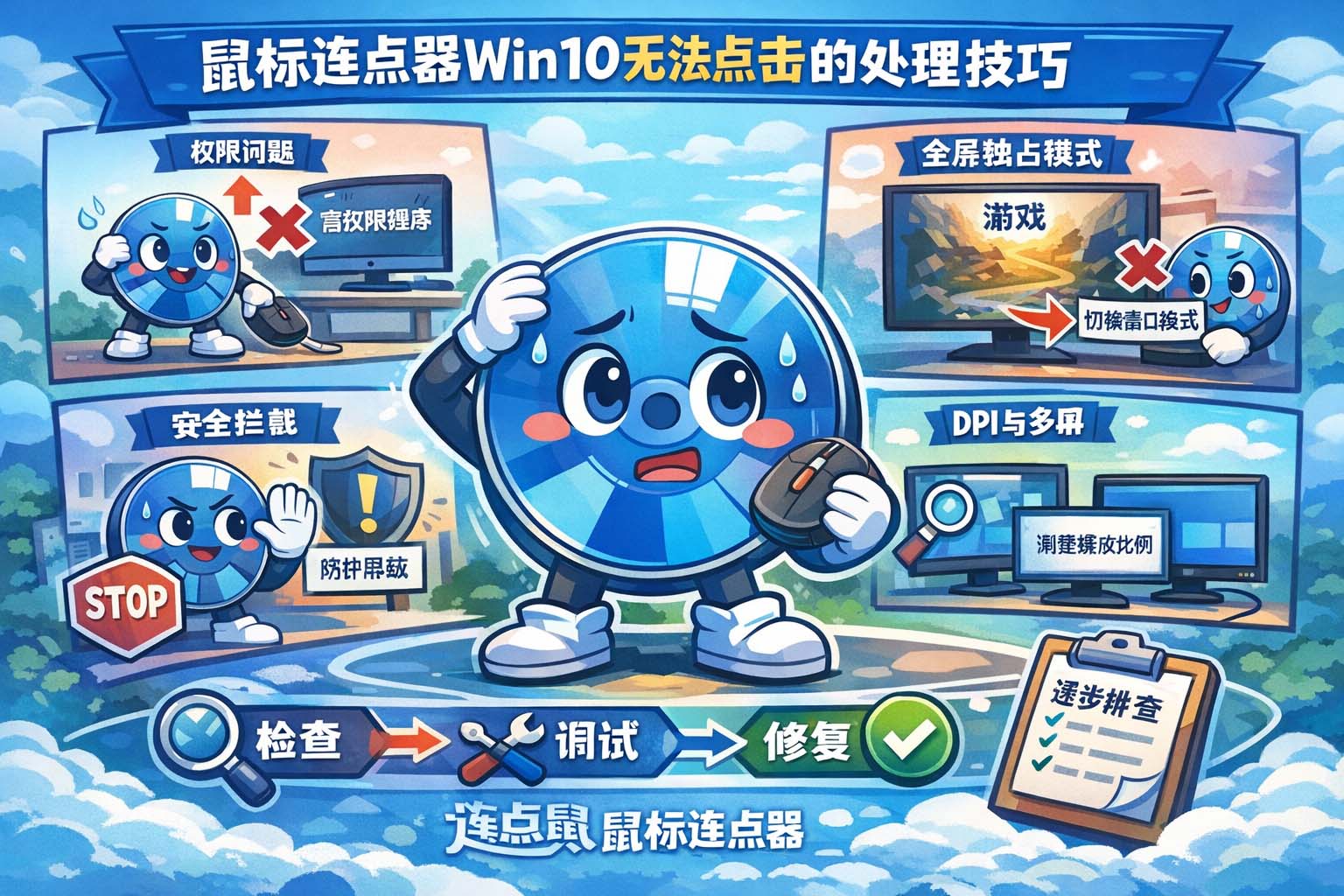 鼠标连点器Win10无法点击的处理技巧