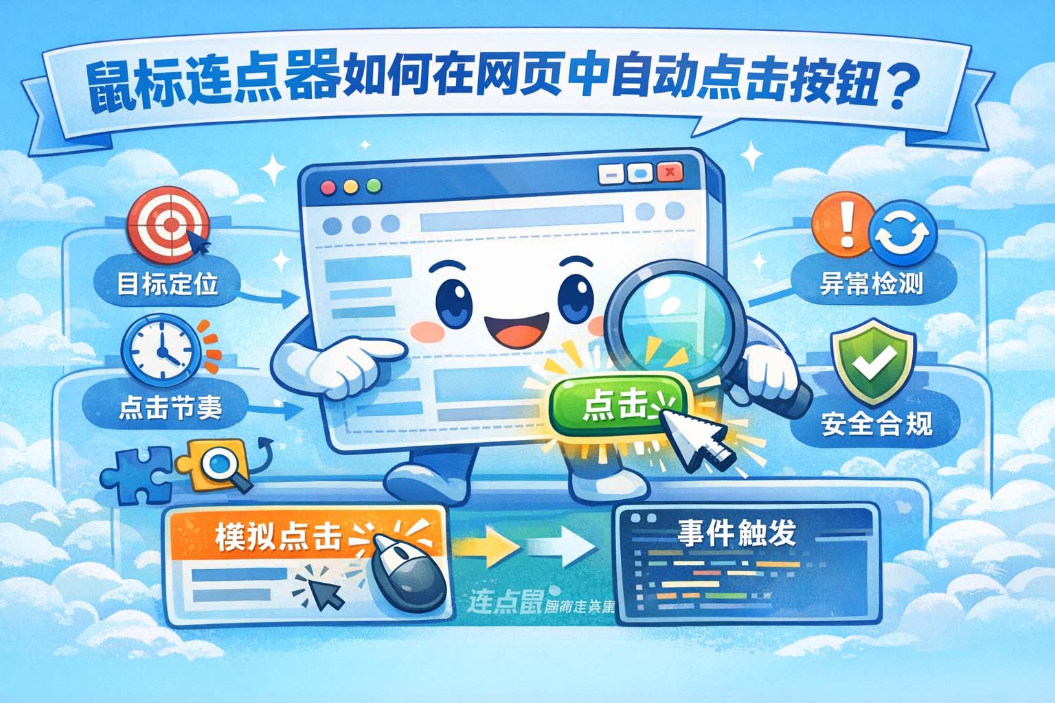 鼠标连点器如何在网页中自动点击按钮?