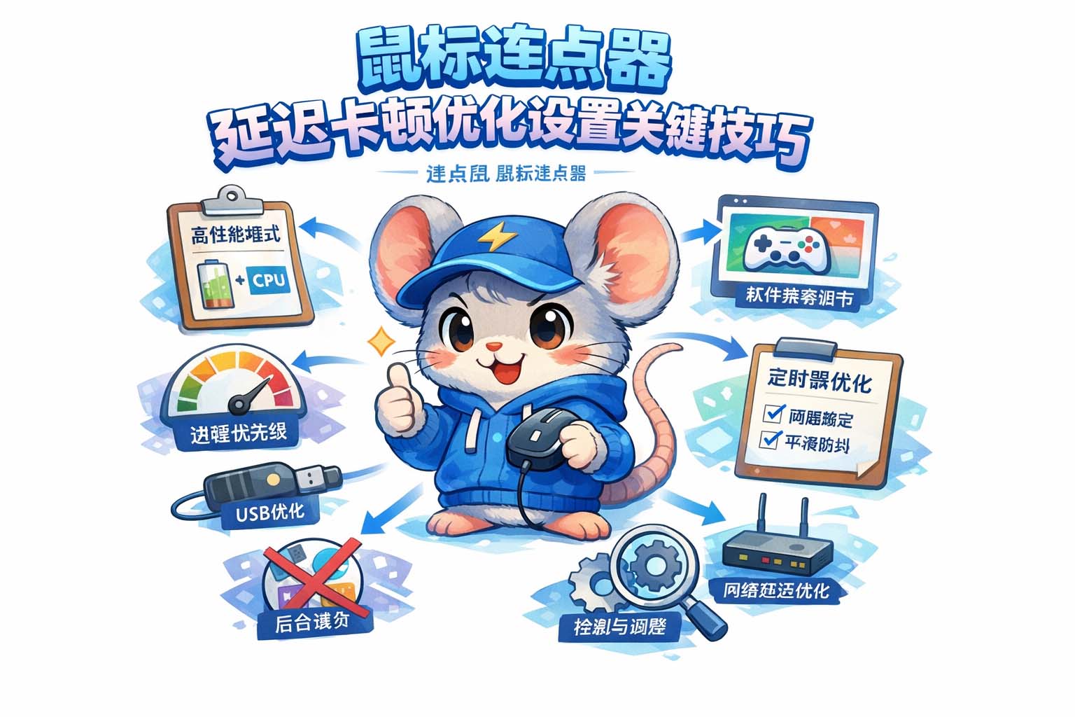 鼠标连点器延迟卡顿优化设置关键技巧