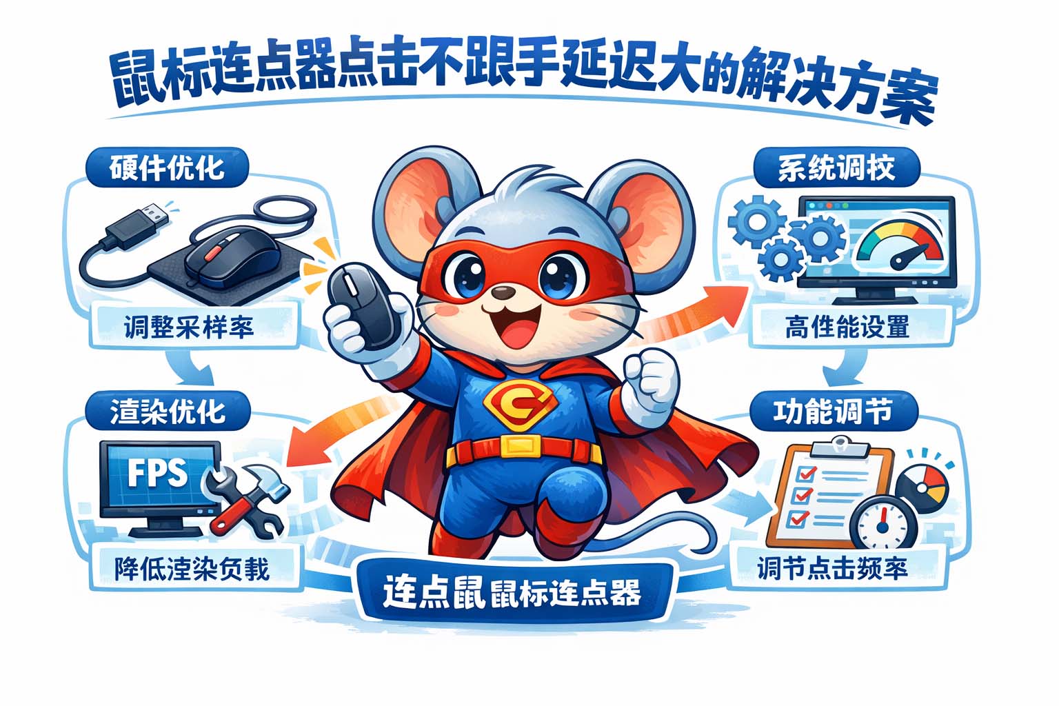 鼠标连点器点击不跟手延迟大的解决方案